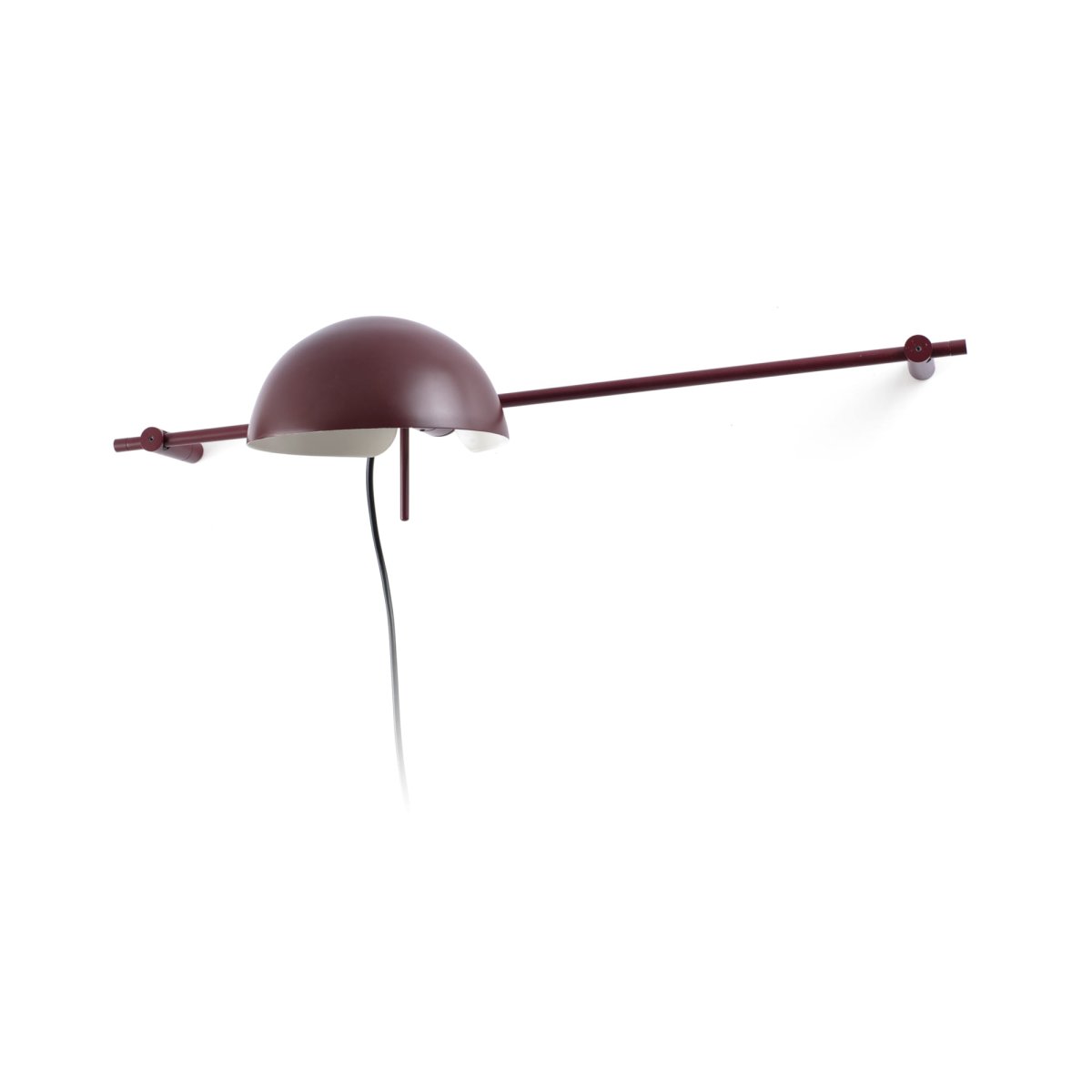 Matilda 60cm Burgund wandlampe Von Faro Barcelona - Der drehbare Schirm und die H&ouml;henverstellung bieten gro&szlig;e Flexibilit&auml;t und erm&ouml;glichen unterschiedliche Lichteinstellungen &ndash; perfekt f&uuml;r L&ouml;sungs- und Stimmungsbeleuchtung.