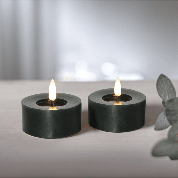 LED Teelicht Flamme Flow Grün Von Star Trading - Im Timermodus leuchten die Lichter 6 Stunden lang an und 18 Stunden lang aus (in Wiederholung).