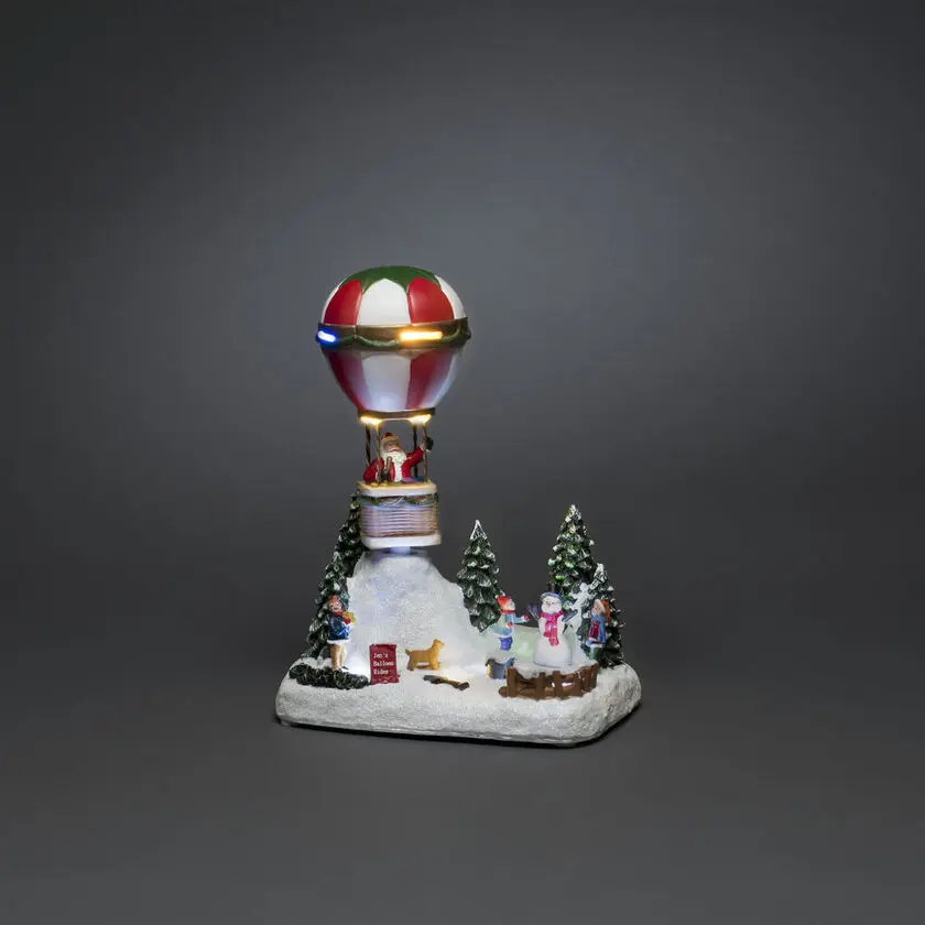 Mechanische Weihnachtsdekoration Mit Heißluftballon Mehrfarbig Von Konstsmide - Eine bezaubernde und einzigartige Dekoration f&uuml;r Gro&szlig; und Klein!