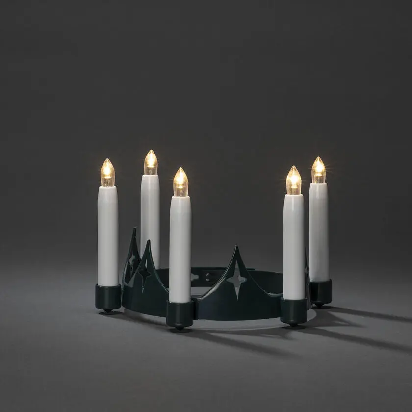 Lucia-Krone Grün Von Konstsmide - Perfekt f&uuml;r Lucia-Feiern zu Hause, in der Schule oder unterwegs.