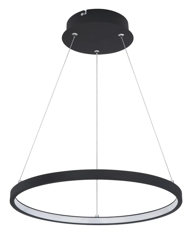 Ralph Ø38 Schwarz hängelampe Von Globo Lighting - Den moderna, runda takpendeln Ralph i mattsvart &auml;r en stilren blickf&aring;ngare i ditt hem.