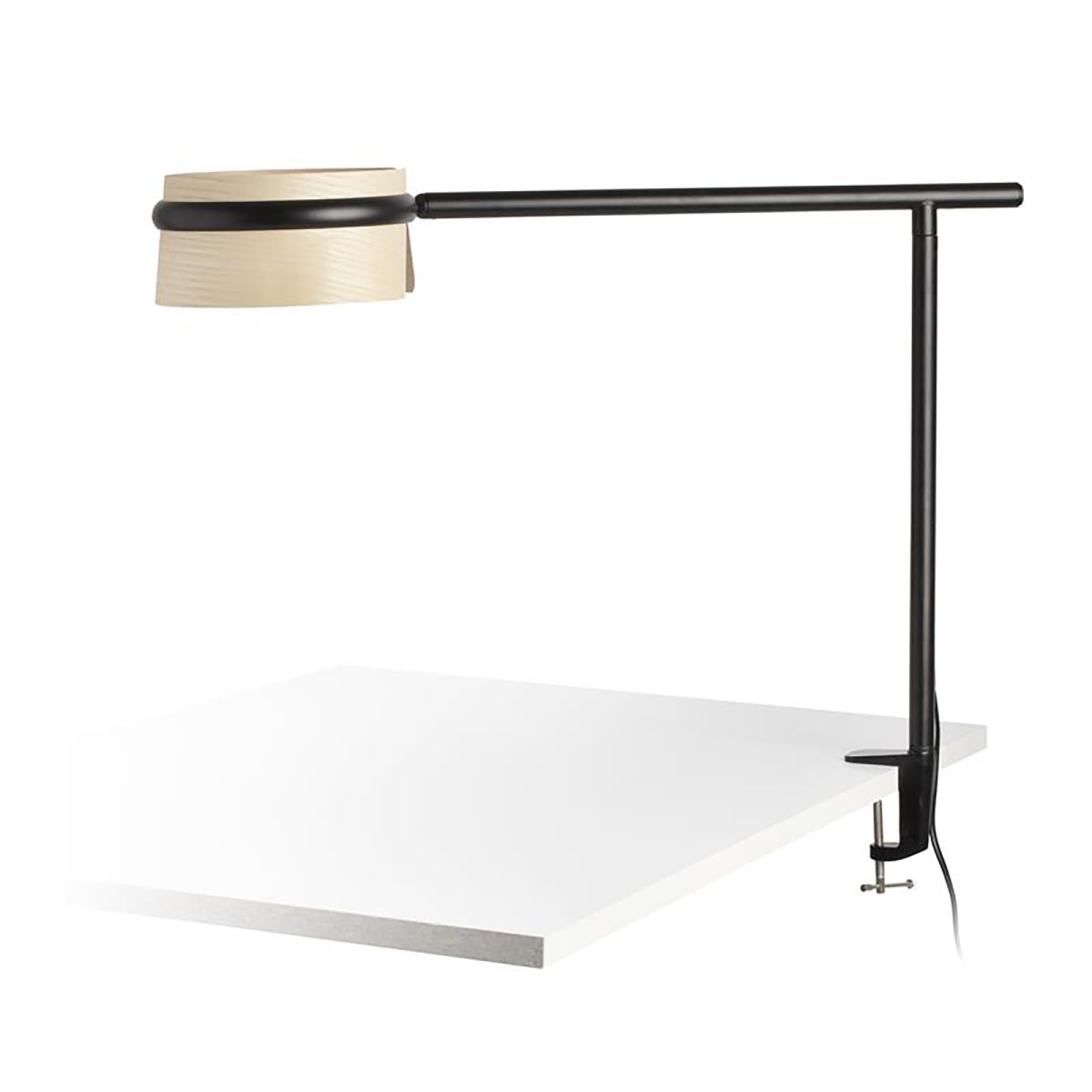 Loop 65cm Holz schreibtischlampe Von Faro Barcelona - Loop LED ist eine stilvolle Tischleuchte von Estudi Ribaudia, die klassische Formen mit moderner W&auml;rme verbindet.