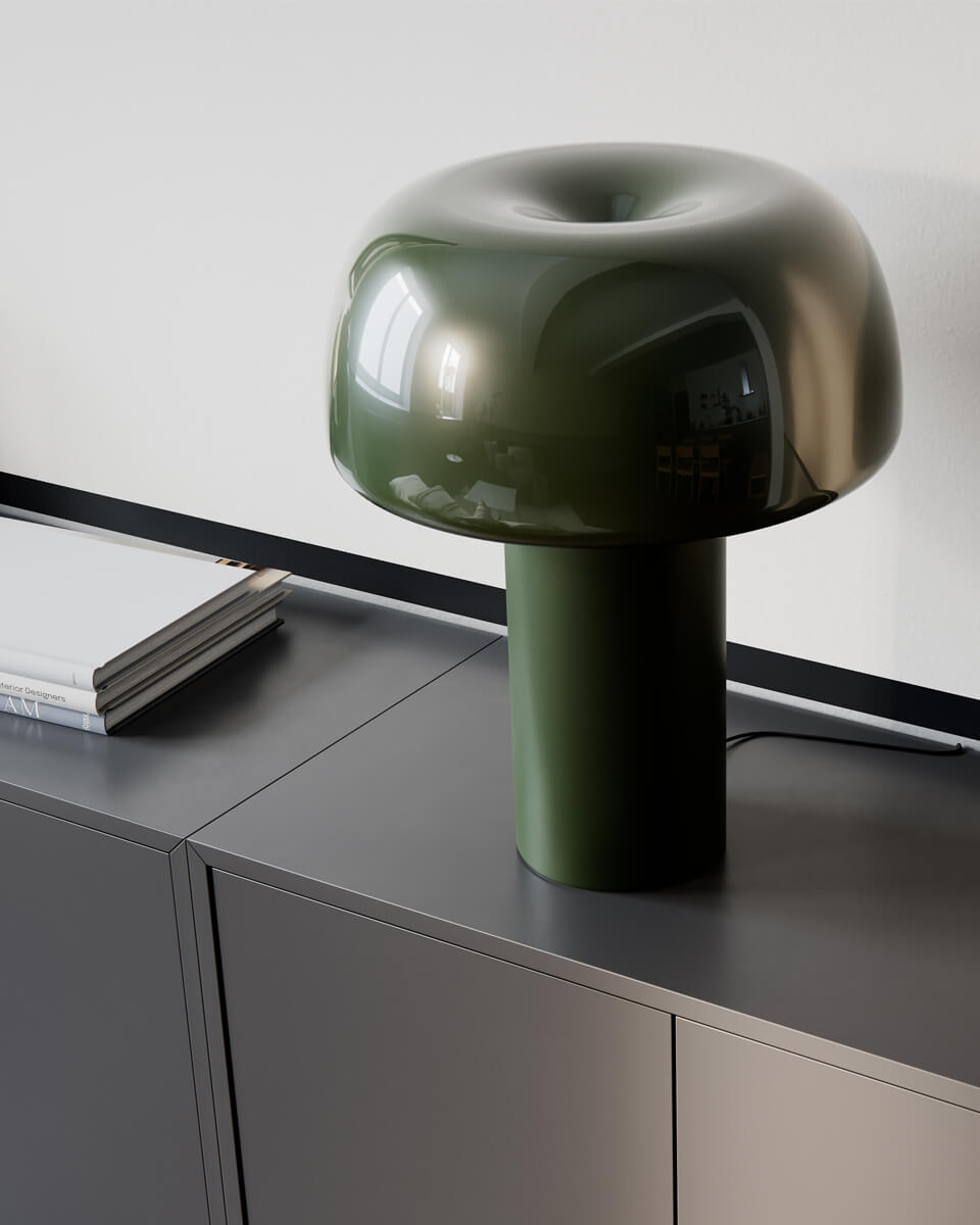 Lean on Me 40cm Dunkelgrün tischlampe Von By Rydéns - Lean on Me ist die perfekte Kombination aus Form und Funktion und eine ideale Beleuchtungsl&ouml;sung f&uuml;r jedes moderne Zuhause.