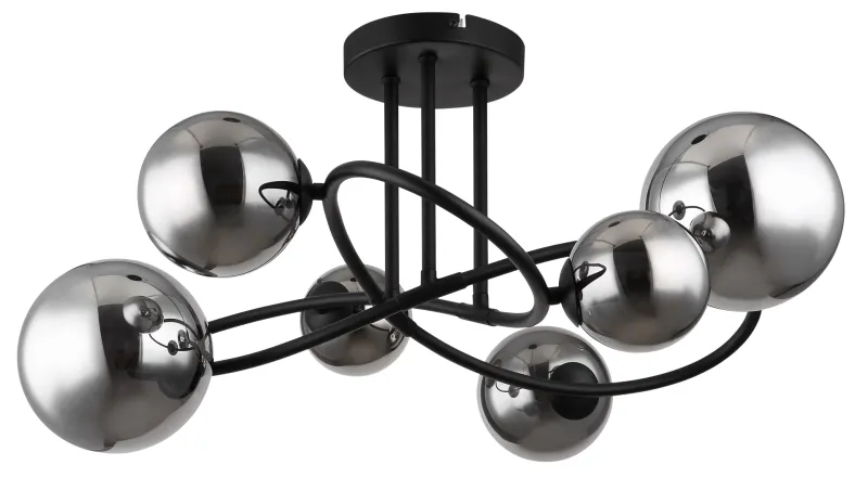 Riha 62cm Rauchfarben deckenleuchte Von Globo Lighting - Uppt&auml;ck Riha &ndash; en imponerande plafond som skapar en elegant atmosf&auml;r i ditt hem.