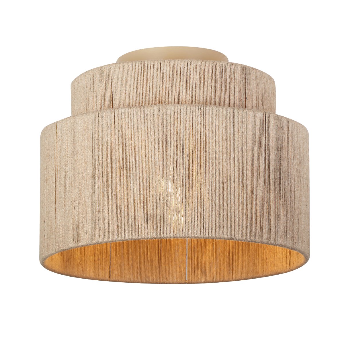 Smilla Ø30 Natur deckenleuchte Von Trio Lighting - Mit ihrer eleganten Kombination aus nat&uuml;rlicher Jute und mattschwarzem Metall verbindet Smilla rustikalen Charme mit modernem Design &ndash; ein perfektes Detail f&uuml;r ein stilvolles und harmonisches Interieur.