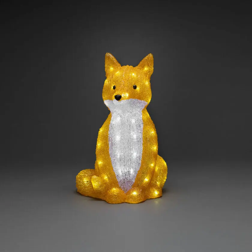 Fuchs Aus Acryl Orange Von Konstsmide - Schutzart IP44 f&uuml;r den Einsatz im Innen- und Au&szlig;enbereich &ndash; perfekt als verspieltes und stylisches Element im Garten, auf dem Balkon oder im Kinderzimmer.