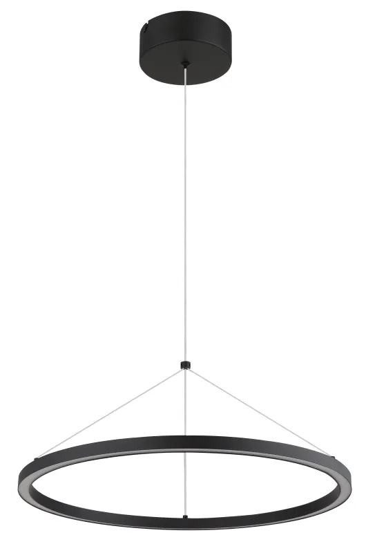 Grenvix Ø50 Schwarz hängelampe Von Globo Lighting - Grenvix &auml;r en unik och stilfull takpendel som utm&auml;rker sig med sin runda form och distinkta ringdesign.