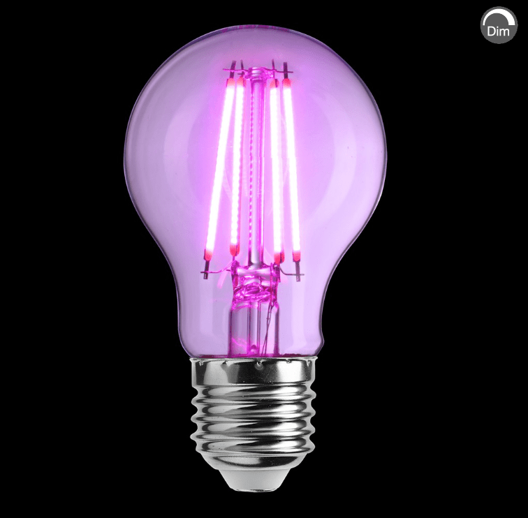 E27 LED Pflanzenlampe 6W Rosa Von Unison - 