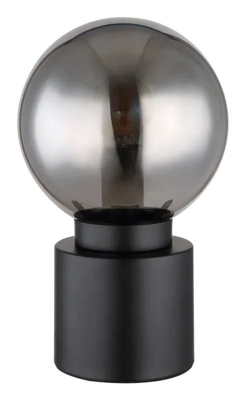 Marka 25cm Schwarz tischlampe Von Globo Lighting - Den praktiska str&ouml;mbrytaren p&aring; sladden g&ouml;r den enkel att anv&auml;nda, och med sin kompakta storlek passar den perfekt p&aring; alla ytor.