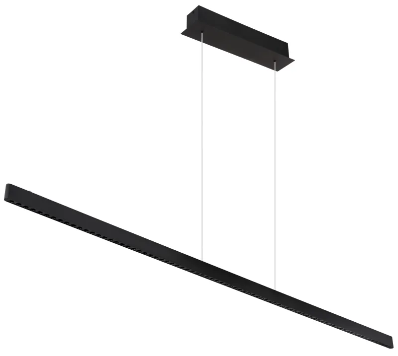 Dentsy 150cm Schwarz hängelampe Von Globo Lighting - Med den smidiga touchknappen f&ouml;r av/p&aring; och den stegl&ouml;sa touchdimmern kan du enkelt justera ljusstyrkan efter &ouml;nskem&aring;l.