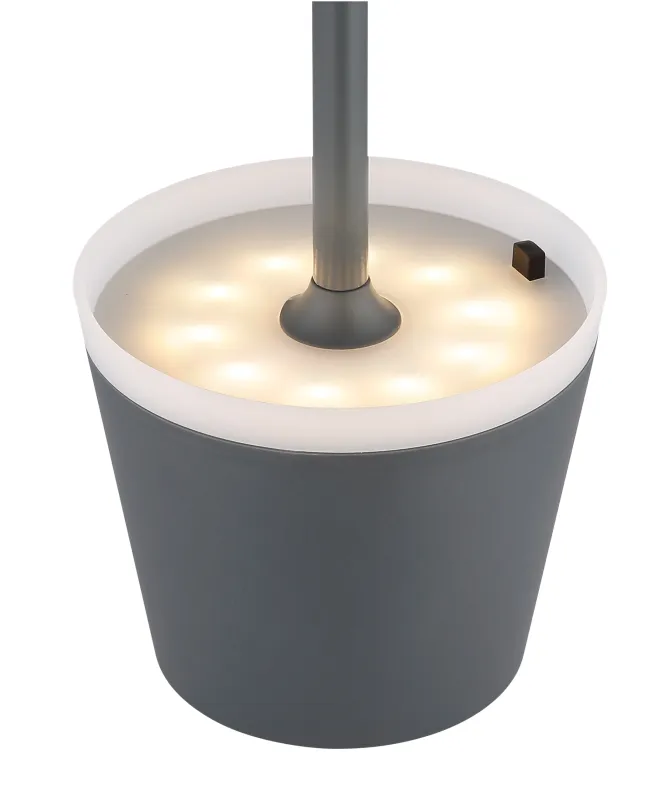 Bordslampa LED Anthrazit solarleuchte Von Globo Lighting - Den diskreta designen sm&auml;lter in i alla milj&ouml;er och med IP44-klassning &auml;r den t&aring;lig mot v&auml;der och vind.