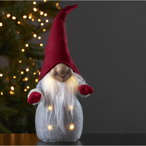 Joylight Weihnachtsmann ROT Von Star Trading - Gem&uuml;tlicher Weihnachtsmann mit roter M&uuml;tze und roten F&auml;ustlingen.