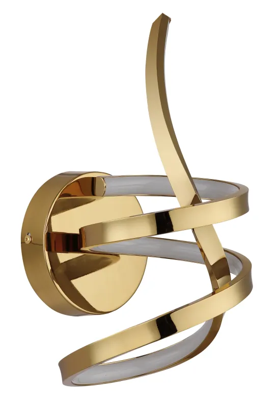 Iduna Ø35 Gold wandlampe Von Globo Lighting - Iduna &auml;r en v&auml;gglampa som f&ouml;renar elegant design med funktionell belysning och blir en stilfull detalj i varje rum.