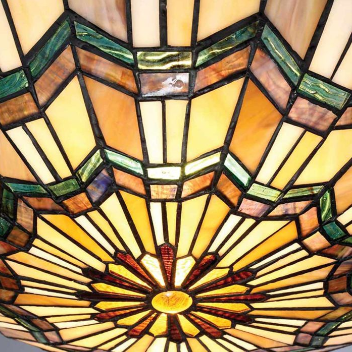 Alscott Ø42 Mehrfarbig Von Elstead Lighting - Der klassische Lampensockel ist elegant in Bronze gehalten und unterstreicht den zeitlosen und handwerklichen Charakter des Designs.