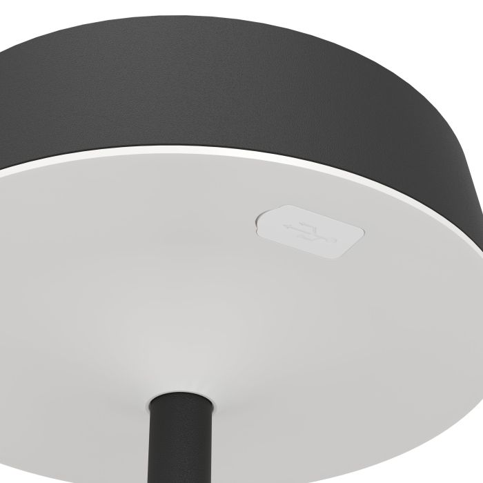 Simeri 30cm Schwarz solarleuchte Von Eglo - Simeri ist eine stilvolle, solarbetriebene Tischlampe, die Form und Funktion f&uuml;r den Innen- und Au&szlig;enbereich vereint.