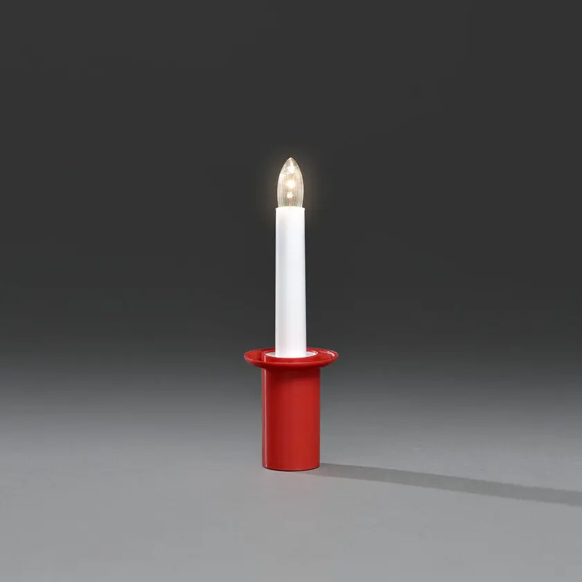 Lucia-Handkerze ROT Von Konstsmide - Perfekt zum Luciatag oder als stimmungsvolle Dekoration im Zuhause.