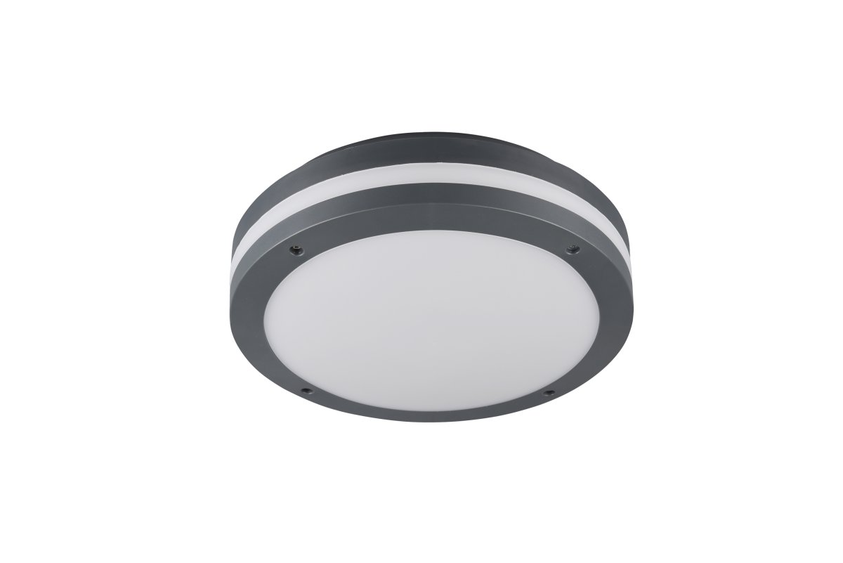 Piave Ø30 Anthrazit Von Trio Lighting - Die robuste Konstruktion mit Schutzart IP54 schützt vor Feuchtigkeit und Staub und das gleichmäßige Licht sorgt das ganze Jahr über für Sicherheit und Komfort.
