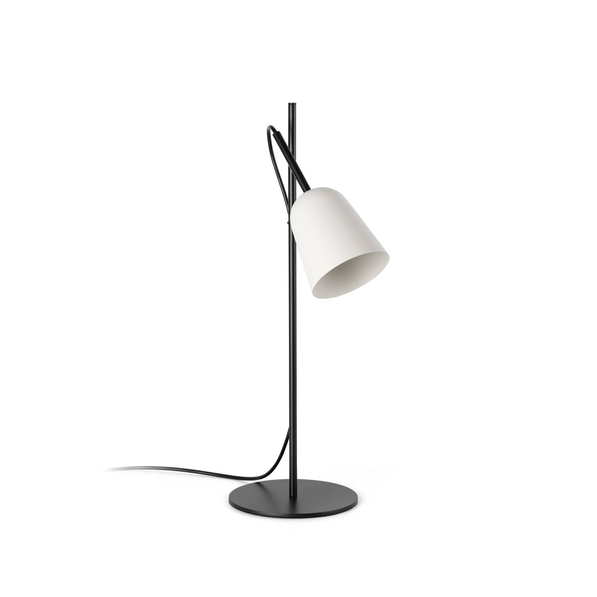 Studio 55cm Weiß schreibtischlampe Von Faro Barcelona - Charakteristisch f&uuml;r die Leuchte ist die dekorative Kabelklemme in Form eines Astes &ndash; ein einzigartiges Detail, das ihr Charakter verleiht.