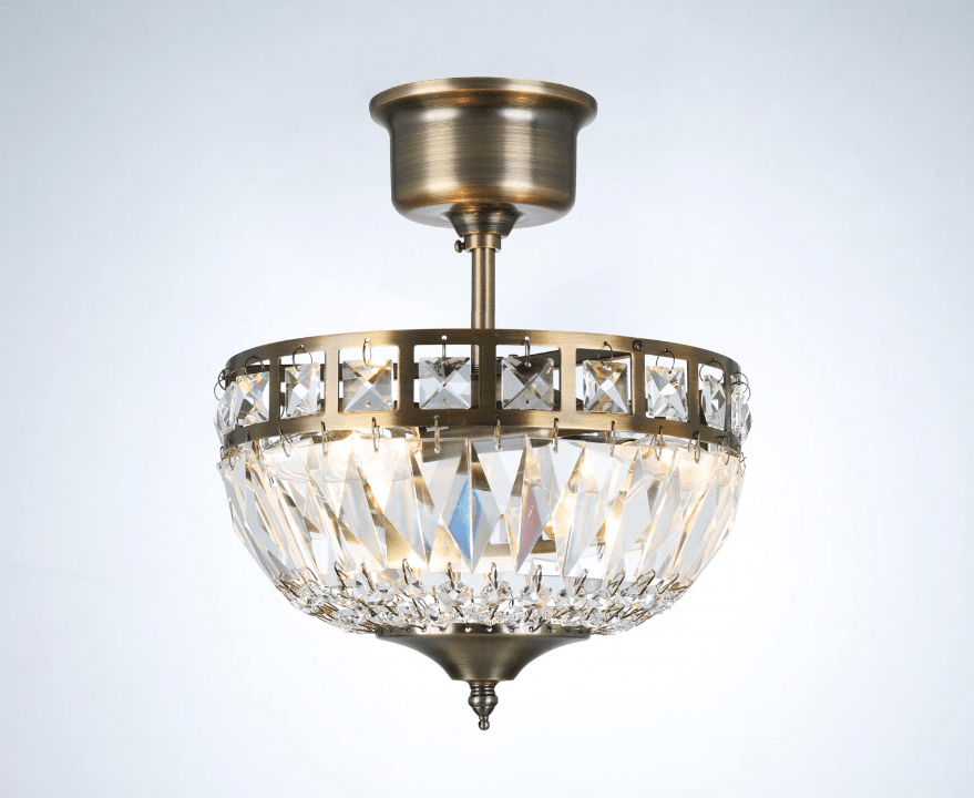 Flores Ø25 Antikes Messing kristall Von Norrsken Design - Die handgeschliffenen K9-Kristalle der Klasse 1 erzeugen einen spektakul&auml;ren Glanz und ein wundersch&ouml;nes Lichtspiel, das jeden Raum in eine funkelnde Oase verwandelt.