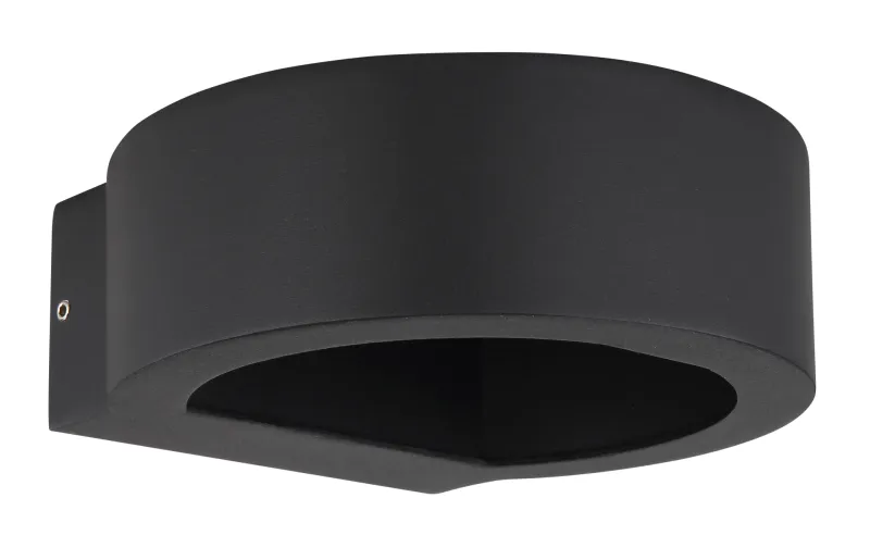 Slice Schwarz außenlampe Von Globo Lighting - Med sin halvcirkelformade design i matt svart aluminium ger den ett elegant intryck samtidigt som den &auml;r v&auml;dert&aring;lig.