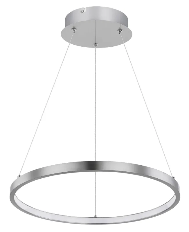 Ralph Ø38 Nickel hängelampe Von Globo Lighting - Den moderna, runda takpendeln Ralph i matt nickel &auml;r en stilren blickf&aring;ngare i ditt hem.