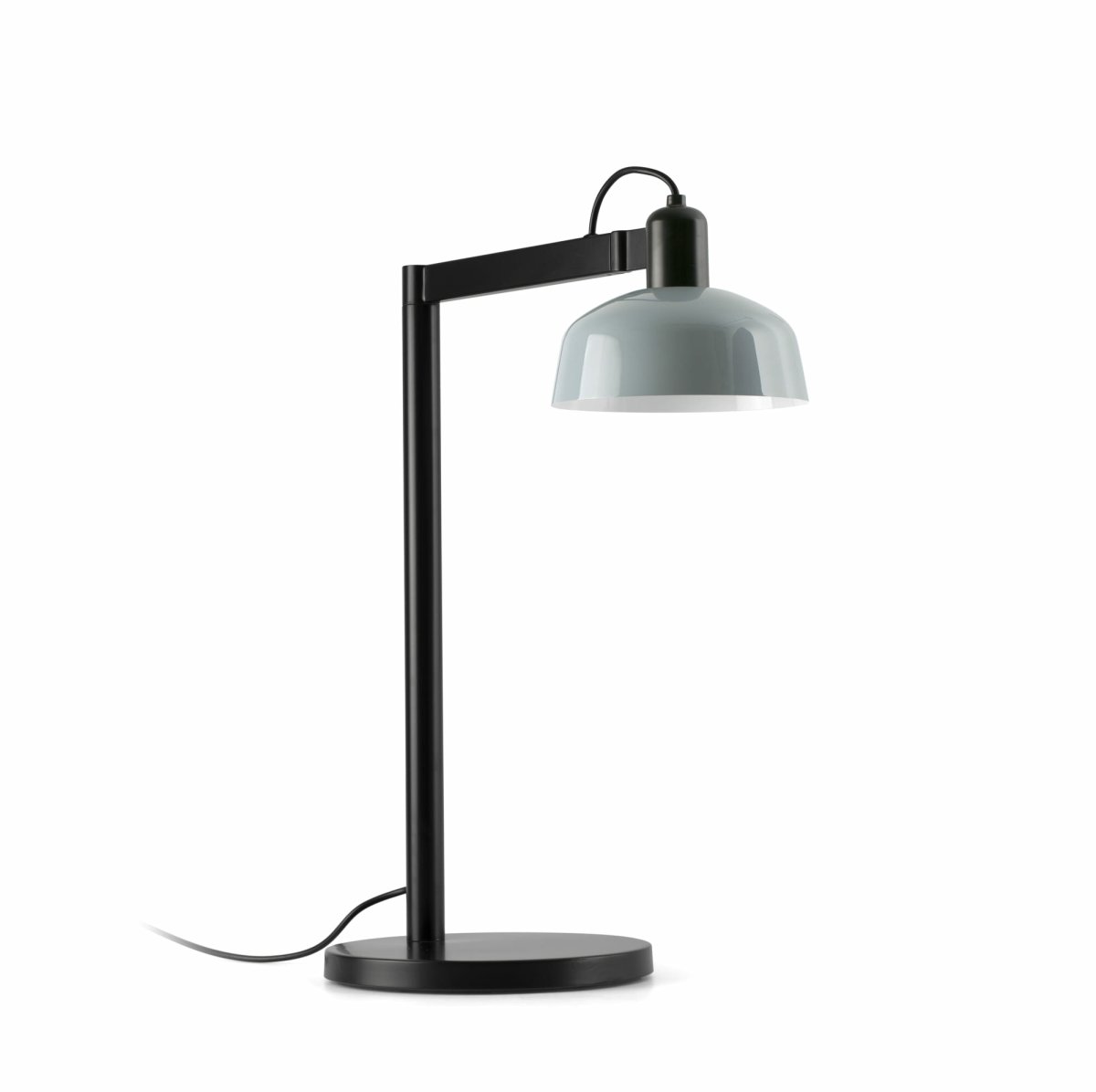 Tatawin 58cm Graublau schreibtischlampe Von Faro Barcelona - Mit ihrer architektonischen Silhouette und den klaren Kontrasten wird Tatawin zu einem dekorativen Lichtpunkt mit Stil und Geschichte.