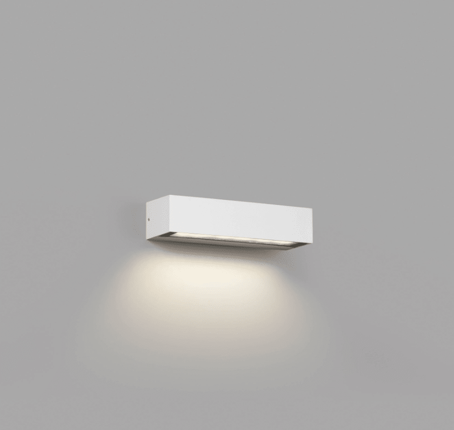 Lako Weiß außenlampe Von Faro Barcelona - LAKO ist eine Wandleuchte f&uuml;r die Au&szlig;enbeleuchtung aus Aluminiumguss und einem Glasschirm.