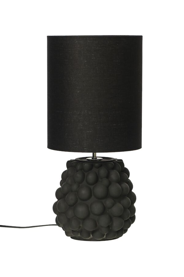 Bubbles 48cm Schwarz tischlampe Von Aneta Lighting - Mit Textilschirm, der für ein sanftes und angenehmes Licht sorgt.