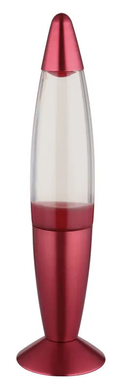 Etna ROT kinderlampe Von Globo Lighting - Etna &auml;r en fascinerande lavalampa med klar v&auml;tska och r&ouml;tt vax som sm&auml;lter l&aring;ngsamt och skapar hypnotiska ljuseffekter.