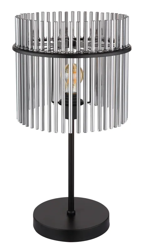 Gorley 55cm Schwarz tischlampe Von Globo Lighting - Med sitt genomt&auml;nkta utf&ouml;rande och h&ouml;gkvalitativa material sm&auml;lter Gorley harmoniskt in i moderna inredningsstilar och ger varje rum en stilfull touch.
