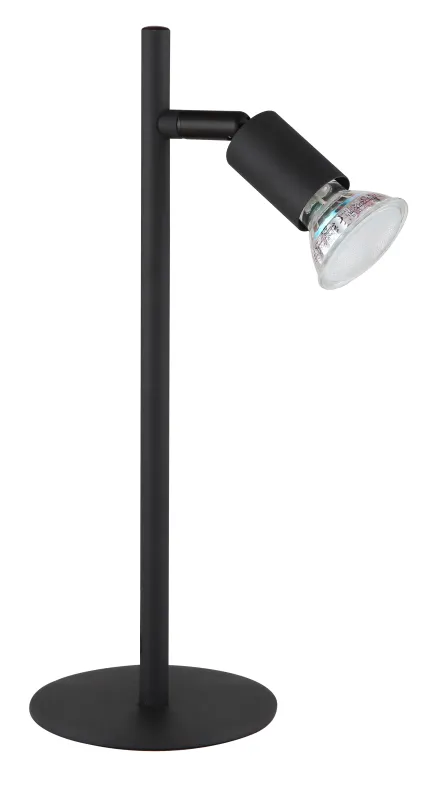 Matrix 30cm Schwarz schreibtischlampe Von Globo Lighting - Den runda basen och det raka metallr&ouml;ret i mattsvart ger ett modernt och elegant uttryck.
