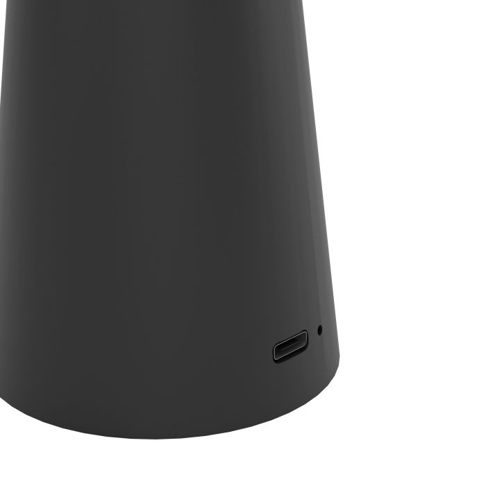 Piccola 28cm Schwarz tragbare Von Eglo - Piccola ist eine flexible und stilvolle Lichtquelle, die sich gleichermaßen gut für zu Hause und unterwegs eignet.