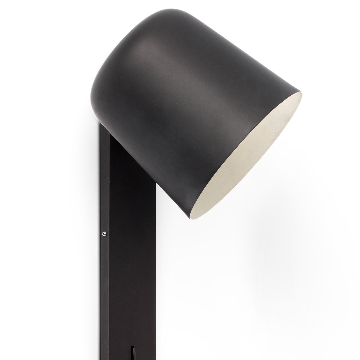 Tila 46cm Schwarz leselampe Von Faro Barcelona - Die schwarze Stahlstruktur im nordischen Stil beherbergt nicht nur eine stufenlos verstellbare Lichtquelle, sondern dient auch als praktische Ablage f&uuml;r B&uuml;cher oder Zeitschriften.