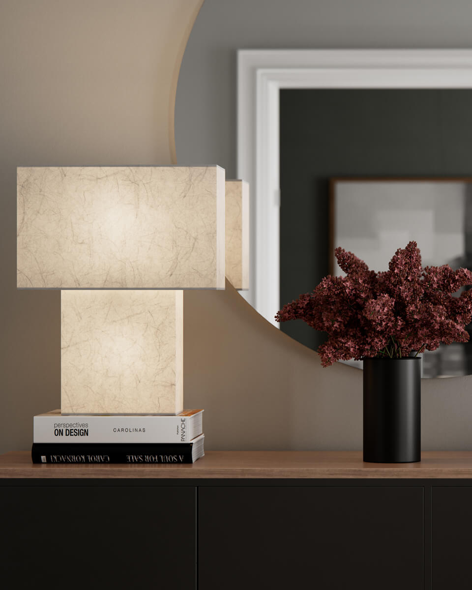 iSquare 50cm Weiß tischlampe Von By Rydéns - Diese einzigartige Lampe kombiniert traditionelle &Auml;sthetik mit moderner Funktion und ist damit eine ausgezeichnete Wahl f&uuml;r alle, die sowohl Stil als auch praktisches Licht in ihrem Zuhause suchen.