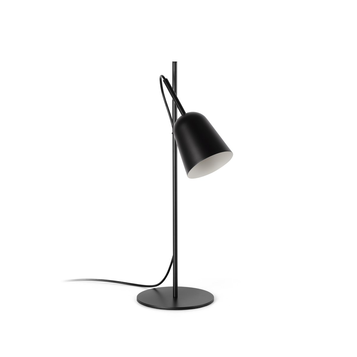 Studio 55cm Schwarz schreibtischlampe Von Faro Barcelona - Charakteristisch f&uuml;r die Leuchte ist der dekorative Kabelclip in Form eines Astes &ndash; ein einzigartiges Detail, das ihr Charakter verleiht.