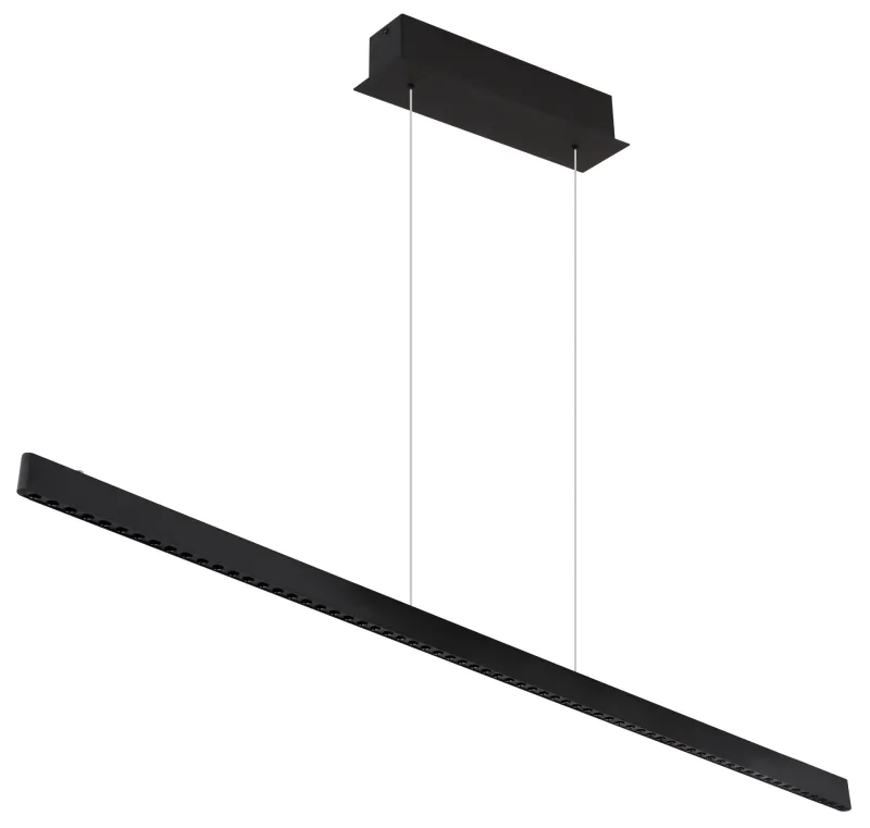 Dentsy 120cm Schwarz hängelampe Von Globo Lighting - Med den smidiga touchknappen f&ouml;r av/p&aring; och den stegl&ouml;sa touchdimmern kan du enkelt justera ljusstyrkan efter &ouml;nskem&aring;l.