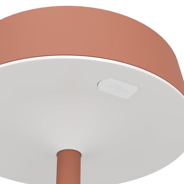 Simeri 30cm ROT solarleuchte Von Eglo - Simeri ist eine stilvolle, solarbetriebene Tischlampe, die Form und Funktion für den Innen- und Außenbereich vereint.