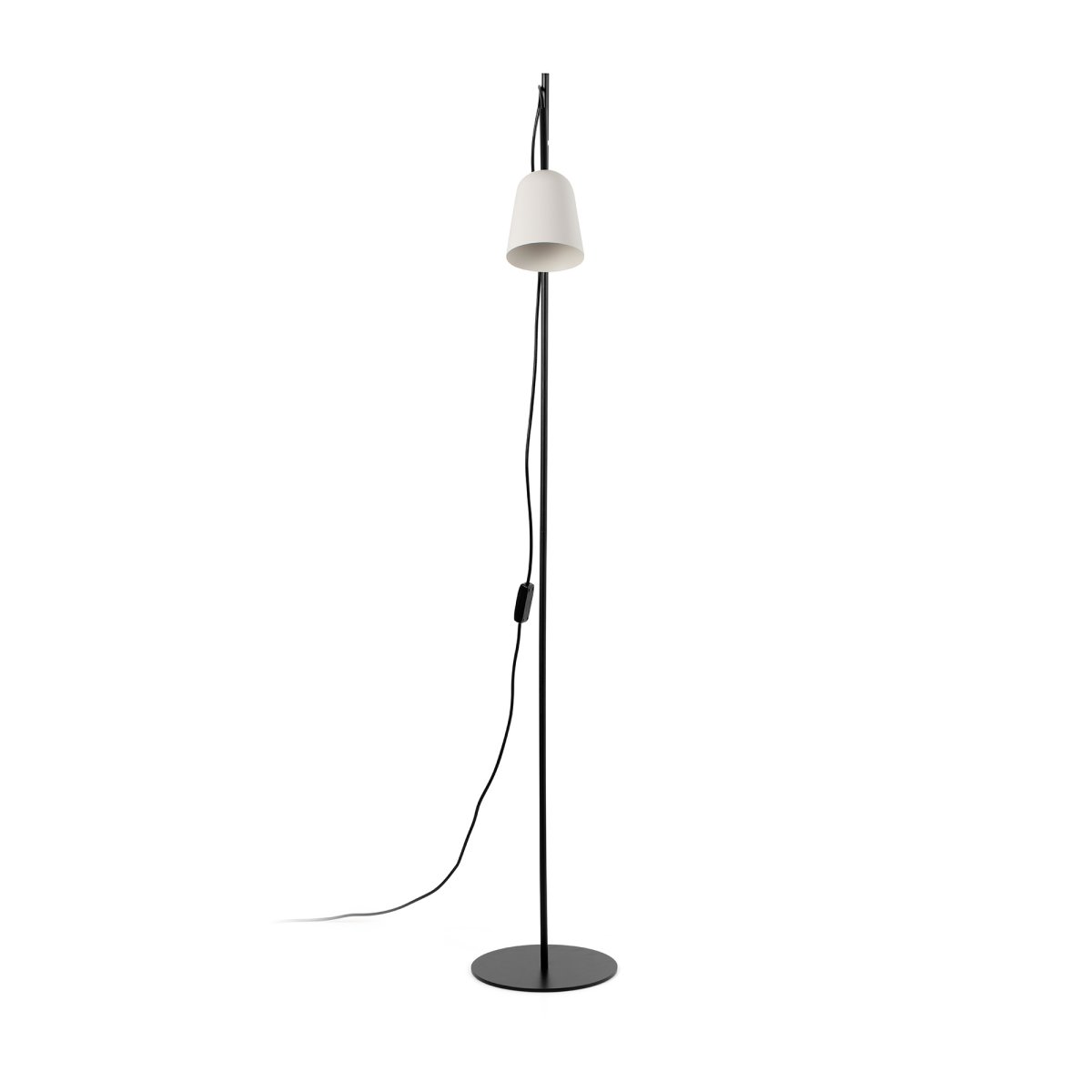 Studio Weiß stehlampe Von Faro Barcelona - Studio ist eine stilvolle Stehleuchte von Nahtrang, inspiriert vom klassischen Design der 1950er Jahre &ndash; zeitlos und doch modern.
