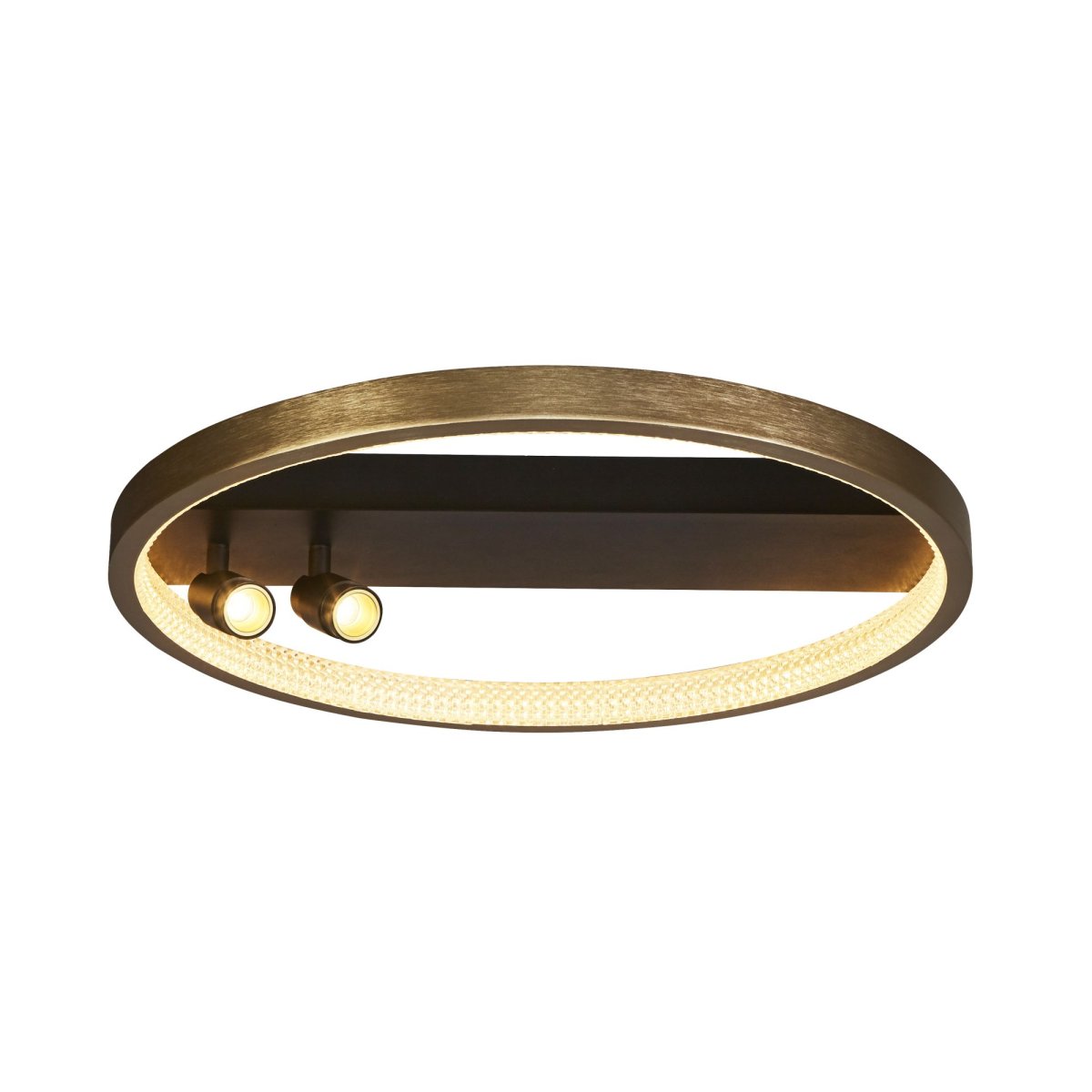 Zoombild von Grace Ø50 Gold/Schwarz deckenleuchte Von Searchlight - Grace ist eine stilvolle Deckenleuchte in Schwarz und Gold, die moderne Eleganz mit intelligenter Funktionalit&auml;t vereint.