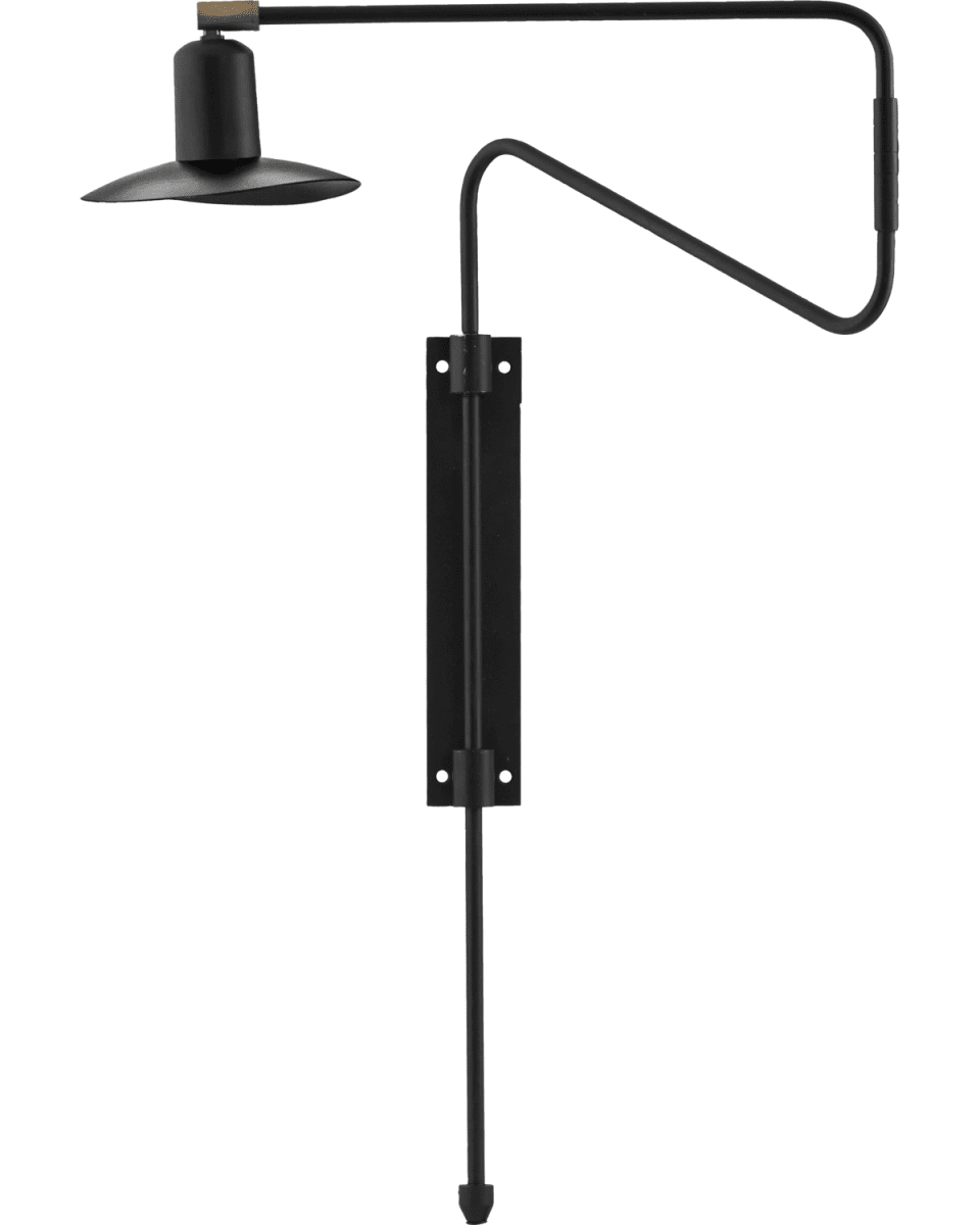Swing 35cm Schwarz wandlampe Von House Doctor - Schaffen Sie mit dieser Wandleuchte eine eindrucksvolle Balance zwischen Modernit&auml;t und klassischer Eleganz in Ihrem Interieur.