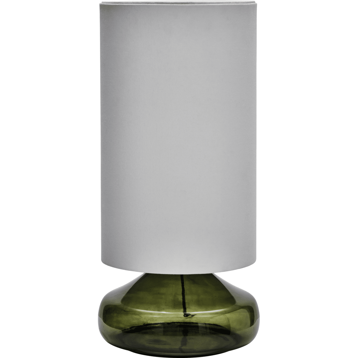 Matte 68cm Grün tischlampe Von House Doctor - Verwandeln Sie Ihr Zuhause mit dieser eleganten Tischlampe, die einen grünen Glassockel mit einem hellen, cremefarbenen Lampenschirm kombiniert.