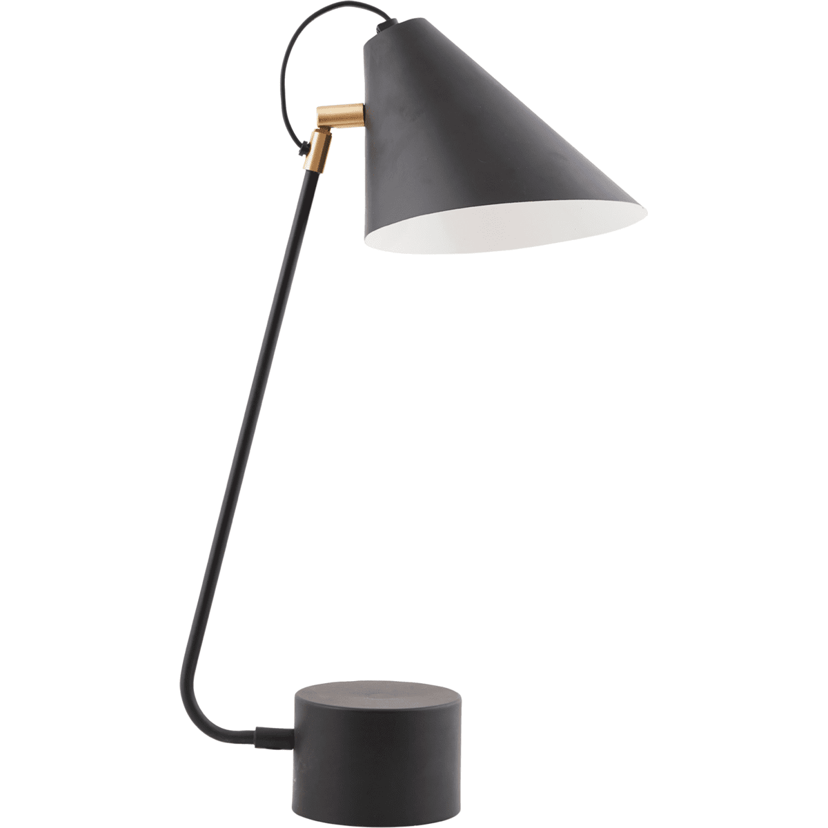 Club 54cm Schwarz schreibtischlampe Von House Doctor - Lieferung mit 2,5 m langem Kabel, Netzschalter und Stecker.