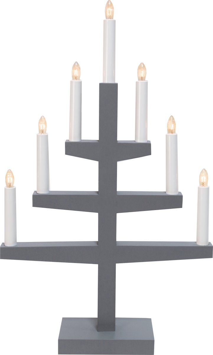 Trapp Grau Von Star Trading - Stellen Sie den Kerzenst&auml;nder beispielsweise ins Fenster und sorgen Sie so f&uuml;r eine wundervolle Adventsstimmung in Ihrem Zuhause.