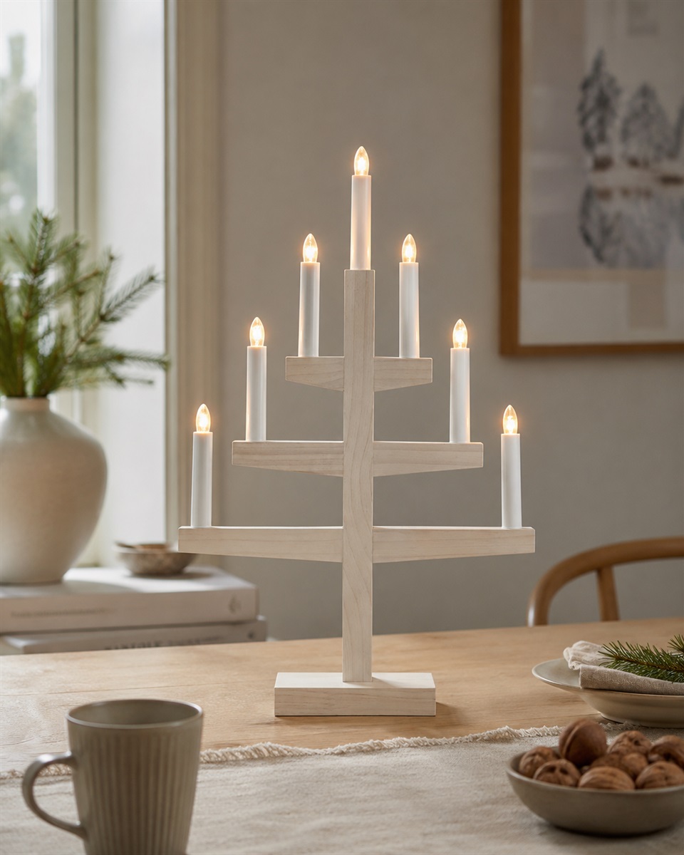 Trapp Weißer Fleck Von Star Trading - Der helle Holzton und die schlichte Form machen Trapp zu einer zeitlosen Weihnachtsdekoration, die sich sowohl in moderne als auch in klassische Wohnungen einf&uuml;gt.