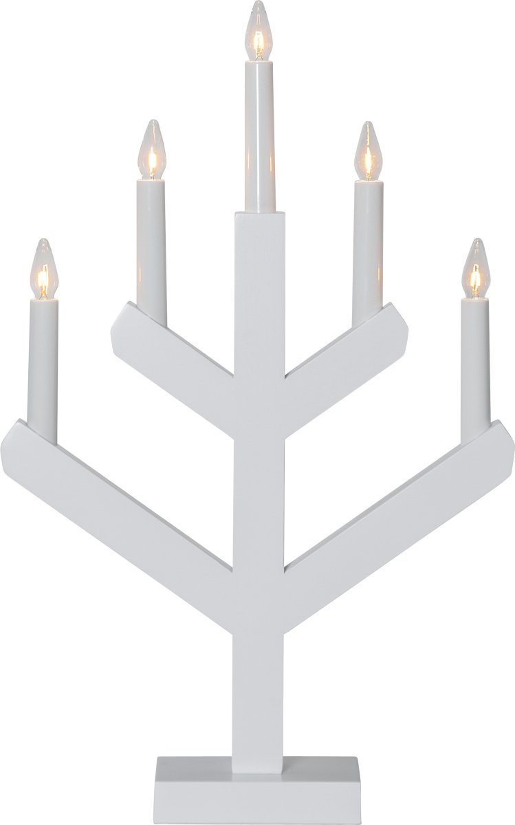 Vinga Weiß Von Star Trading - Der perfekte Kerzenhalter f&uuml;r Weihnachten, der Adventskerzenhalter ist aus Holz gefertigt.