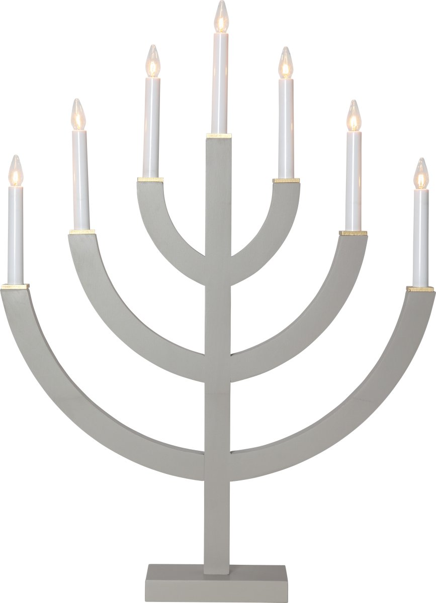 Anno Beige Von Star Trading - mit bemalten Holzfliesen in Gold als Dekoration.