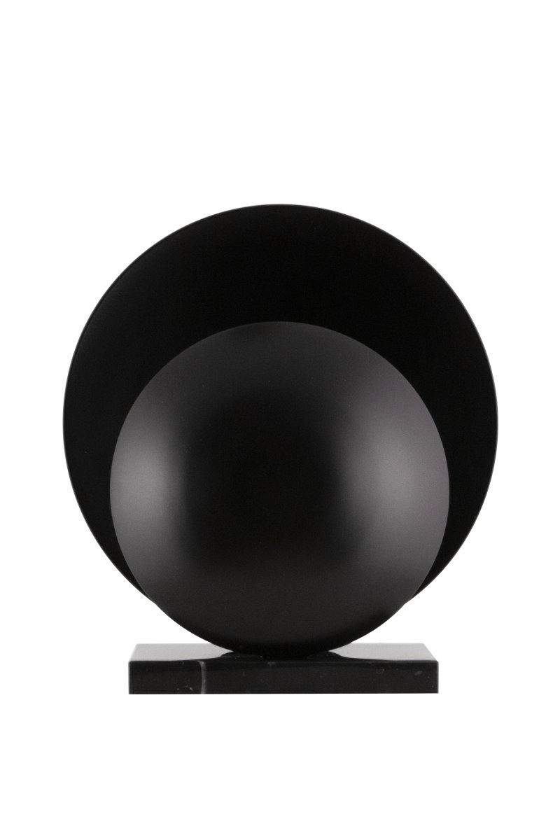 Orbit 32cm Schwarz tischlampe Von Globen Lighting - Die Metallschirme sind mit einem Marmorsockel kombiniert, der der Leuchte einen ästhetisch ansprechenden Ausdruck verleiht.