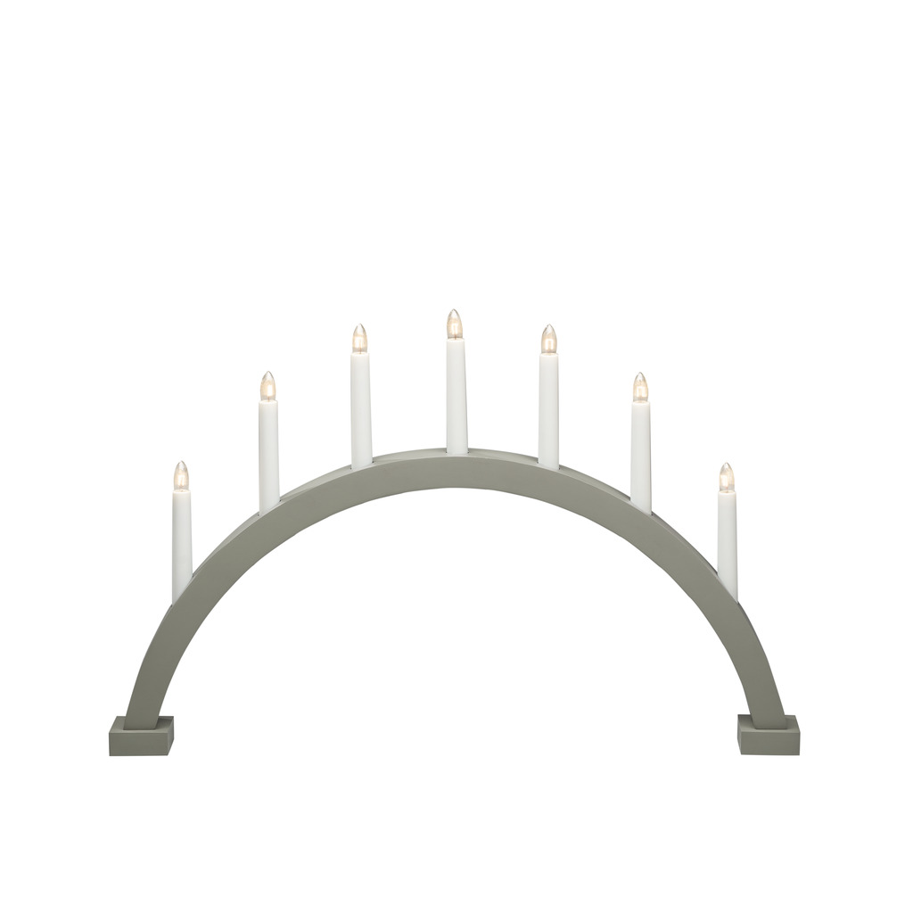 Arch 7 Lights Mattgrau/Grün Von Konstsmide - Ausgestattet mit Gl&uuml;hbirnen, die f&uuml;r ein angenehmes Licht sorgen und zu einer gem&uuml;tlichen Atmosph&auml;re in der Weihnachtszeit beitragen.