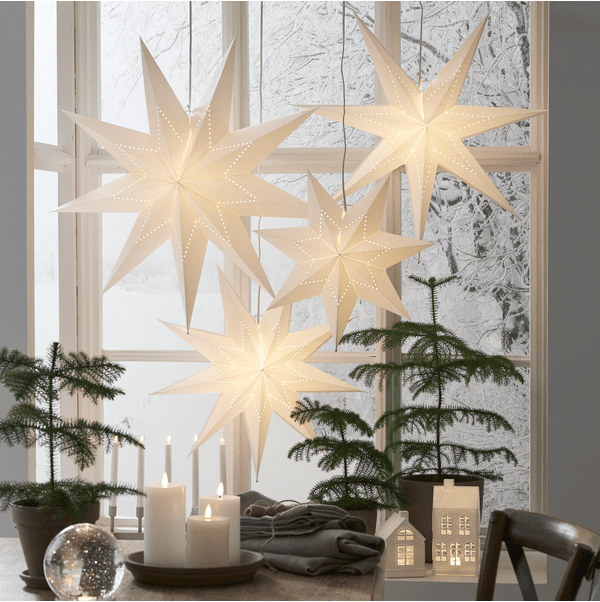 Lysa Ø80 Weiß Von Star Trading - Ideal zur Dekoration f&uuml;r Weihnachten und den Advent.