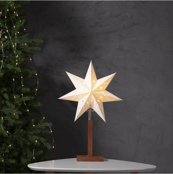 Karo Ø34 Weiß Von Star Trading - Der Stern ist sch&ouml;n gemustert und sieht im Fenster toll aus.